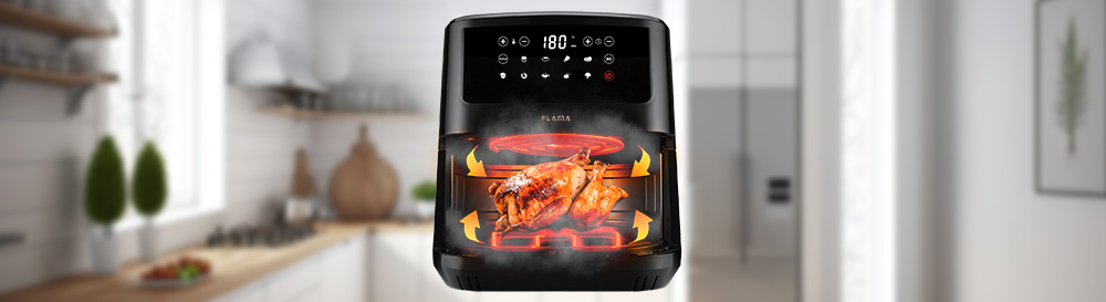 Airfryer: circulao de ar quente e dupla resistncia